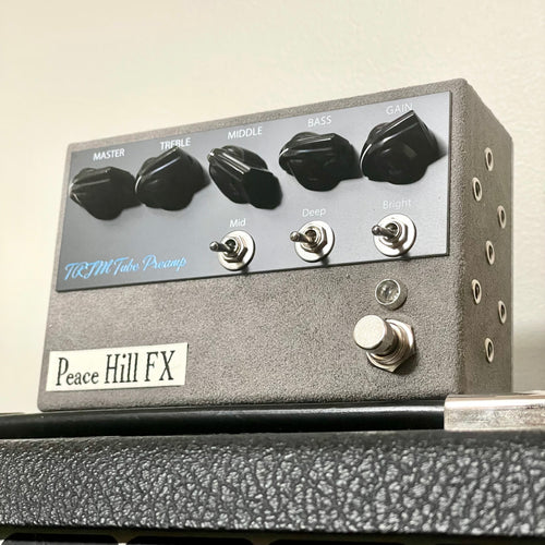 Peace Hill FX TRJM Tube Preamp Gray Suede W/ Foot Switch