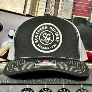 Southern Guitars Snapback Curve Bill Hat - Black/White
