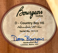 Load image into Gallery viewer, Bourgeois Country Boy Heirloom Series Dreadnought