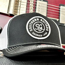 Load image into Gallery viewer, Southern Guitars Snapback Curve Bill Hat - Black/White