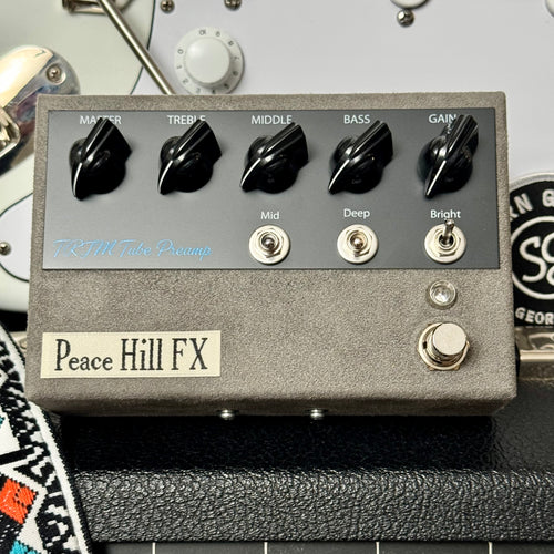 Peace Hill FX TRJM Tube Preamp Gray Suede W/ Foot Switch