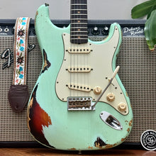 Load image into Gallery viewer, Fender Custom Shop 2018 NAMM Ltd. Ed. 1962 Stratocaster Heavy Relic Surf Green Over 3TSB