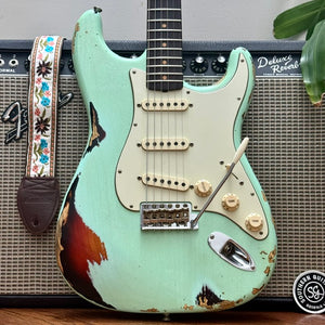 Fender Custom Shop 2018 NAMM Ltd. Ed. 1962 Stratocaster Heavy Relic Surf Green Over 3TSB