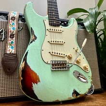 Load image into Gallery viewer, Fender Custom Shop 2018 NAMM Ltd. Ed. 1962 Stratocaster Heavy Relic Surf Green Over 3TSB