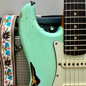 Fender Custom Shop 2018 NAMM Ltd. Ed. 1962 Stratocaster Heavy Relic Surf Green Over 3TSB