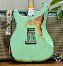 Load image into Gallery viewer, Fender Custom Shop 2018 NAMM Ltd. Ed. 1962 Stratocaster Heavy Relic Surf Green Over 3TSB